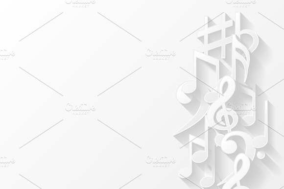 Set Of Backgrounds With Notes