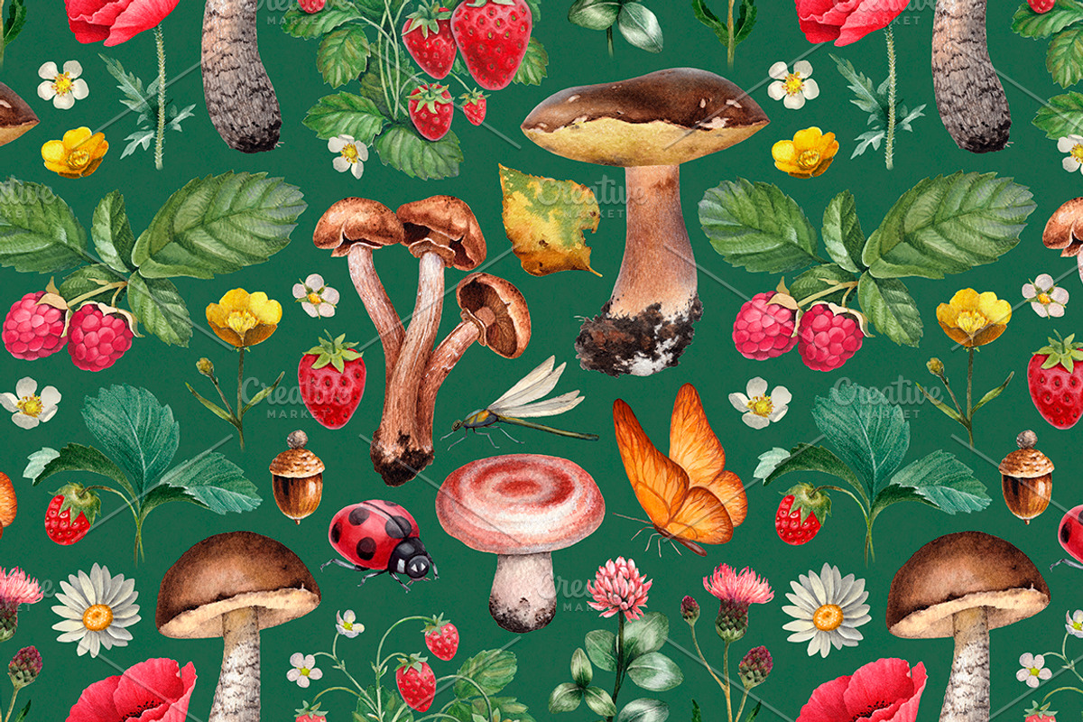 Summer nature illustrations kit, a Texture Illustration by Sundra (Photo 5 of 7)