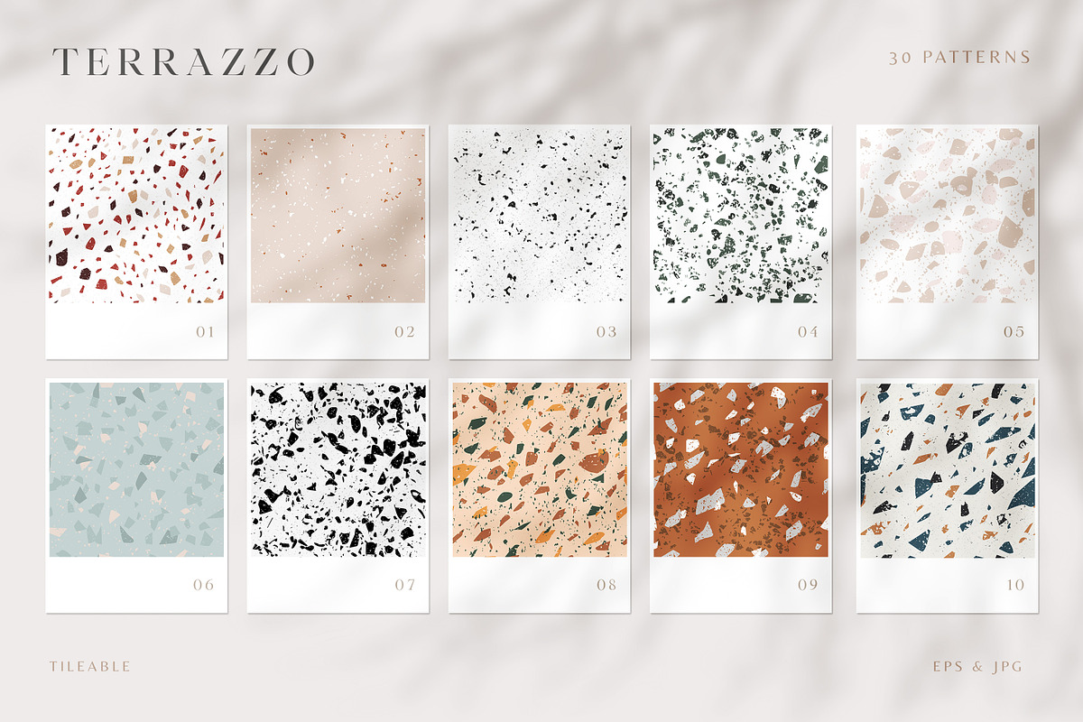 30 Terrazzo Seamless Pattern Kit, a Pattern Graphic by AndrewPixel