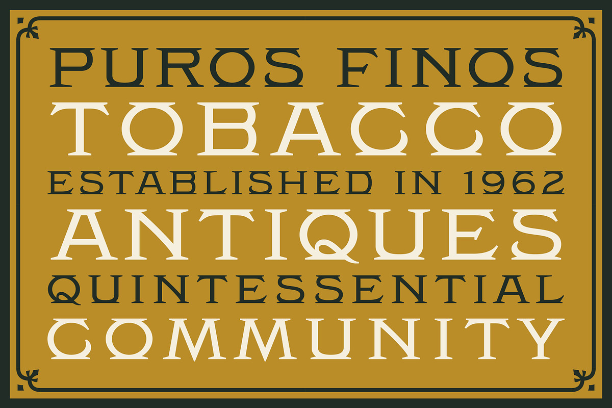 tobacco display font Cigarro