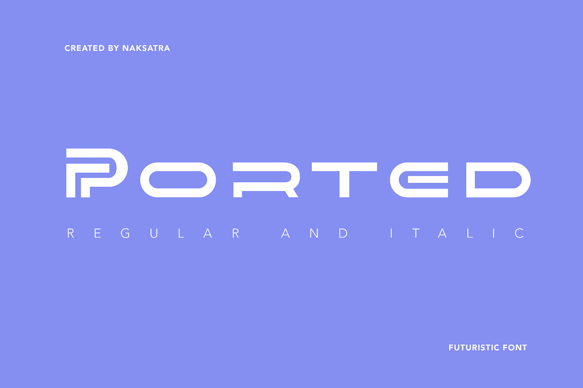 Ported, a Sans Serif Font by Naksatra (Photo 1 of 9)