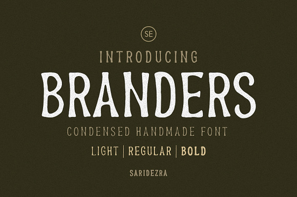 Branders - Condensed Handmade Font preview 8