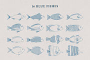 Blue Fishes, a Pattern Graphic by Anatartan Design (Thumbnail 2 of 7)
