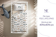 Baby Crib Bedding Mockup, a Mockup by Mie Mockup Studio (Thumbnail 4 of 5)