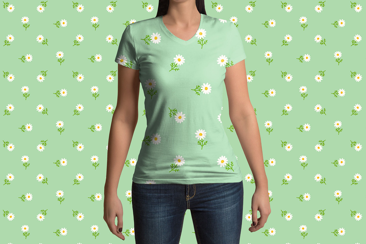 Daisy Ditsy Floral Pattern Bundle, a Pattern Graphic by AvaAva (Photo 8 of 19)