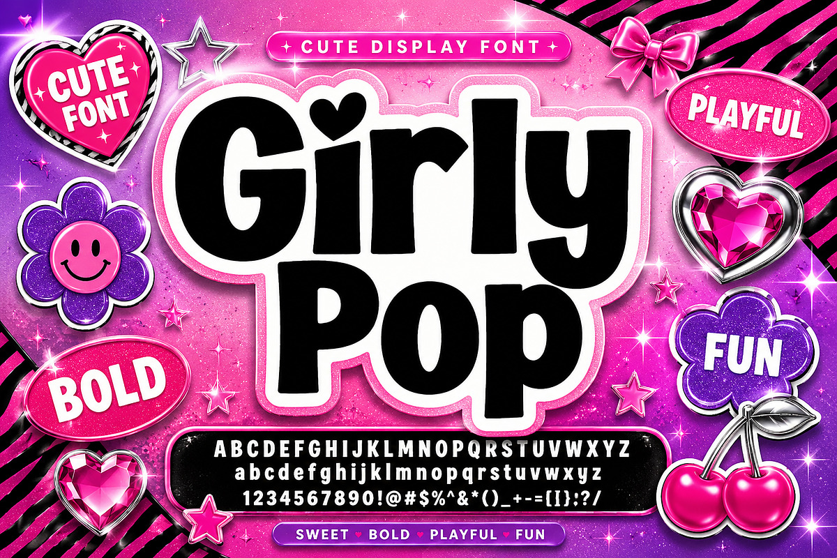 Girly Pop, a Slab Serif Font by Wow Magic (Photo 5 of 5)