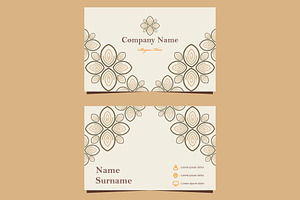 Natural Floral Business card, a Marketing Template by sekitarief