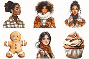 Watercolor Winter Cocoa Clipart, an Illustration by OK Design (Thumbnail 4 of 5)