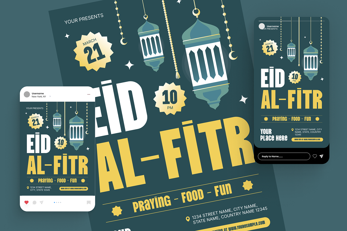 Eid Al Fitr Flyer Set, a Flyer Template by Annora Studio (Photo 2 of 6)