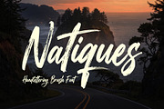 Natiques - Handlettering Brush Font, a Script Font by Sealoung (Thumbnail 1 of 10)