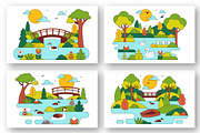 10 River Landscape Illustration, an Object Illustration by denayunebgt (Thumbnail 2 of 4)