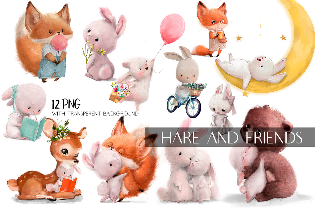 Hare and Friends, an Animal Illustration by Eve Farb (Photo 1 of 3)