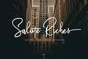 Salute Riches - Handwritten Font