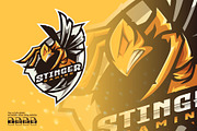 Bee Mascot Esport Logo, a Branding & Logo Template by prps.std (Thumbnail 1 of 3)