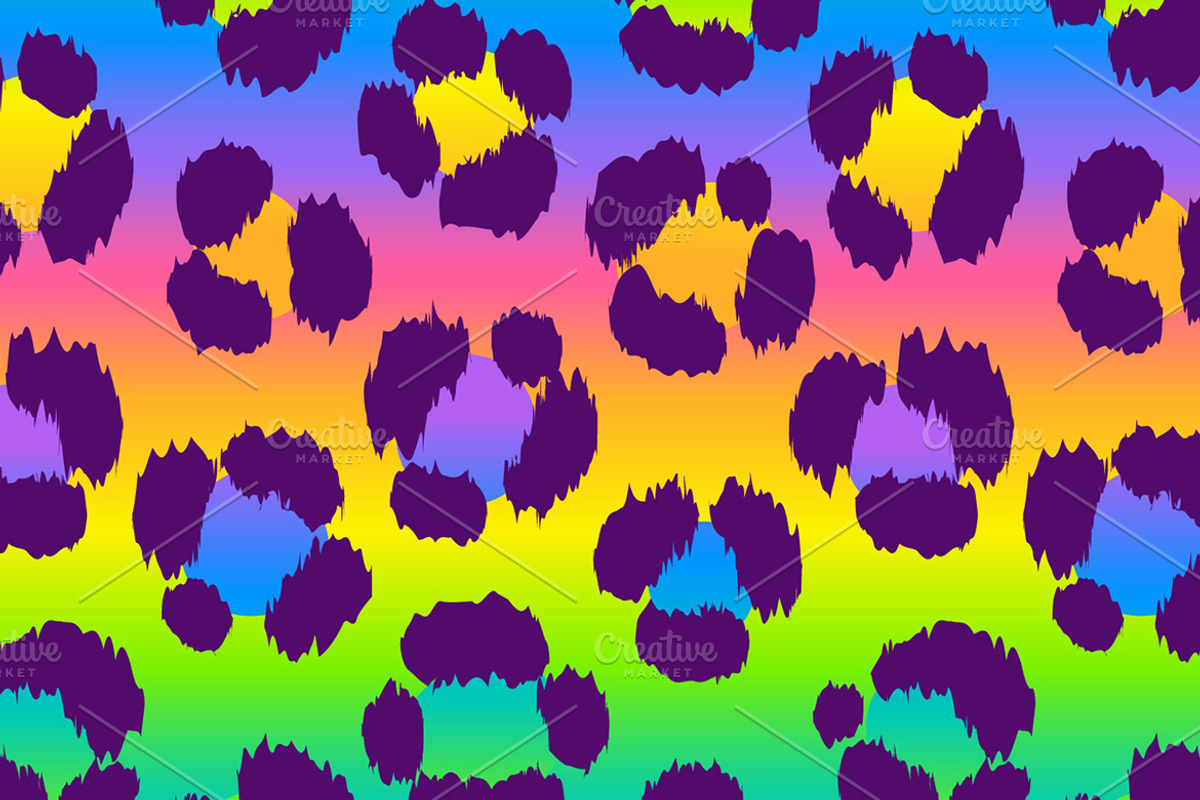 Rainbow Cheetah Pattern, a Pattern Graphic by MISS CHATZ (Photo 3 of 3)