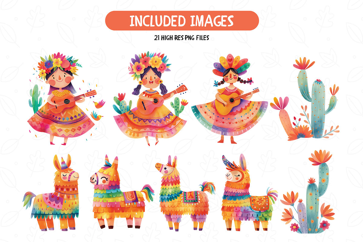 Watercolor Fiesta Graphics, an Illustration by TatiMockup (Photo 2 of 4)