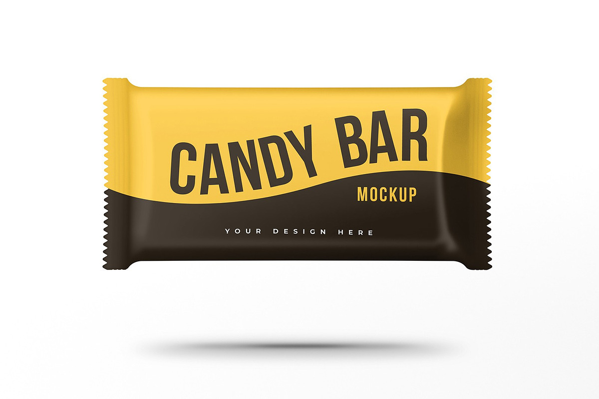 Candy Bar Wrapper Mockup, a Packaging Mockup by Medialoot (Photo 1 of 4)