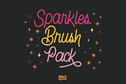 Sparkles Brush Pack for Procreate, a Brushes & More by letteringbynica (Thumbnail 1 of 2)