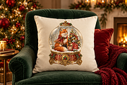 Christmas Woodland Fox Clipart, a Seasonal Illustration by Colorsfav (Thumbnail 5 of 7)