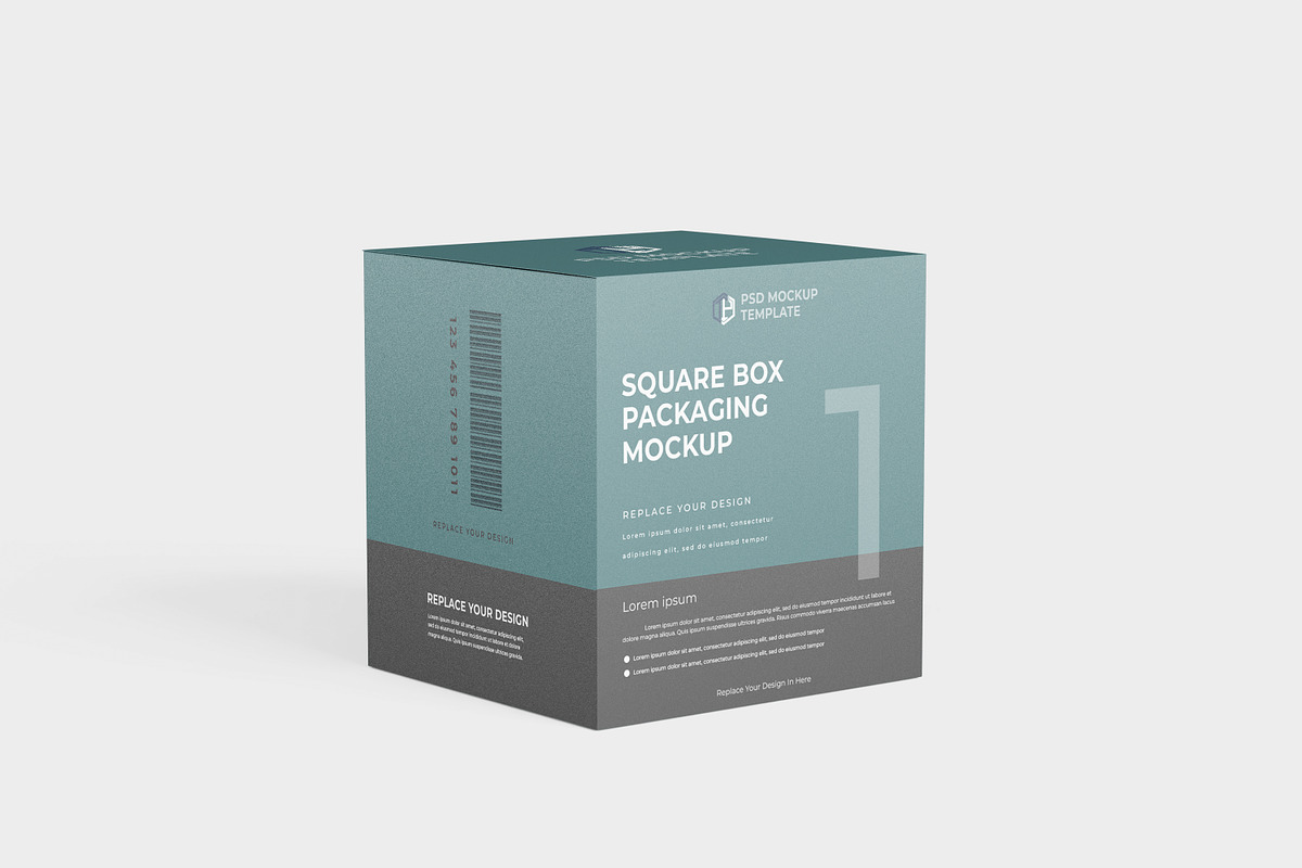 Square Box Mockup, a Packaging Mockup by tiyasprabawa (Photo 7 of 11)