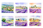 Lavender watercolor clipart, an Object Illustration by AkvarelRiver (Thumbnail 4 of 8)