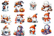 Funny Halloween Ghost Clipart, an Illustration by Designworld (Thumbnail 4 of 6)