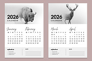 Black And White Wall Calendar, a Stationery Template by ContestDesign (Thumbnail 2 of 4)
