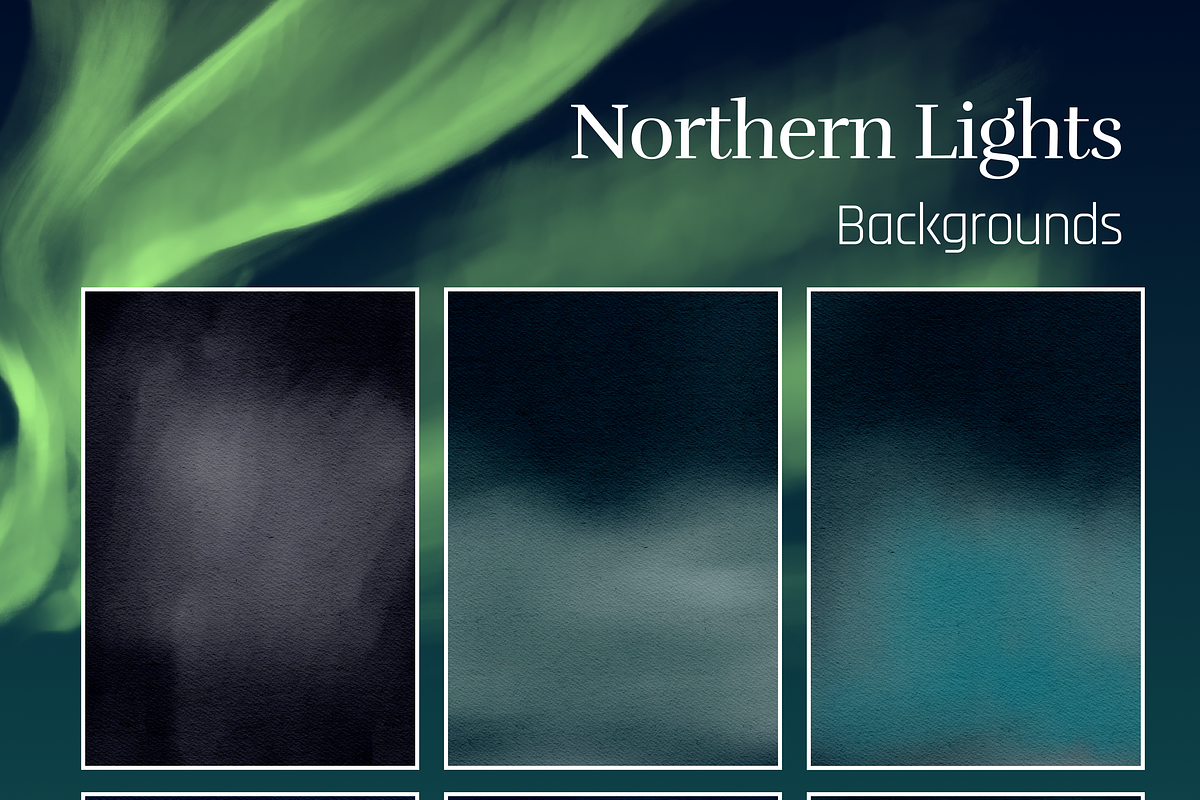 Northern Lights, a Background Graphic by NikiArts (Photo 8 of 12)