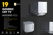 Generic CRT Monitor Mockup, a Mockup by GraphicVil (Thumbnail 1 of 23)