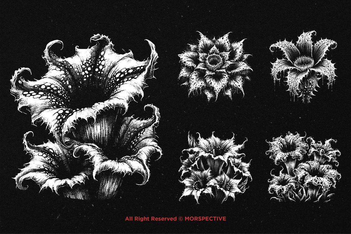 10 Bundle Dark Art Plant Scary, an Illustration by Morspective (Photo 5 of 7)