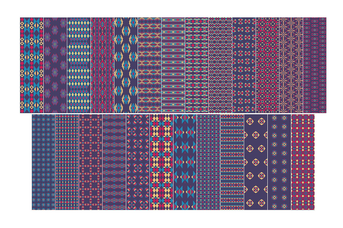 25 Aztec Ethnic Motif Asset, a Pattern Graphic by Pikgura (Photo 3 of 3)