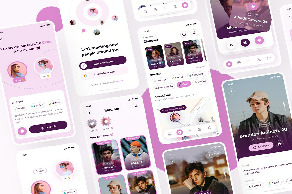 Friendzy - Dating App UI Kit, an UI Kit Template by Creative Perspective (Photo 5 of 8)