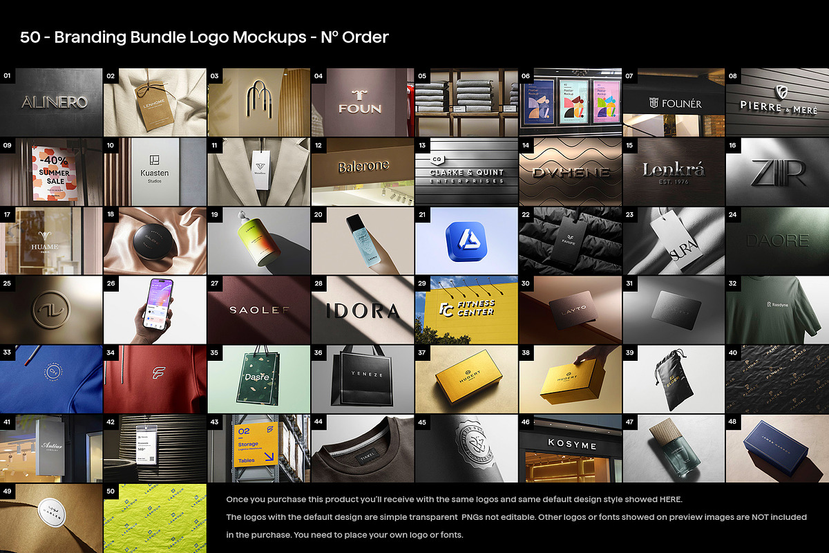 50 Logo Mockup Branding Bundle - V5, an Advertising Mockup by Asylab (Photo 2 of 57)