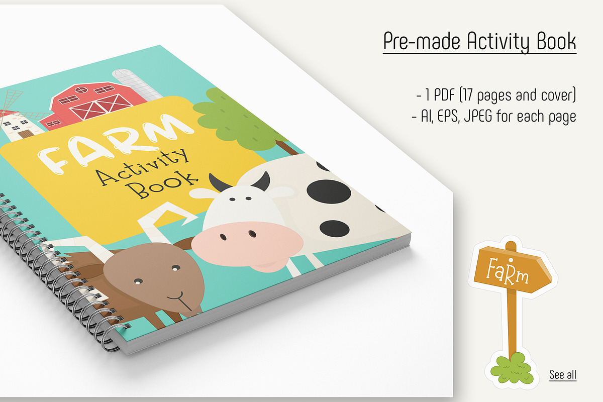 FARM - Activities for kids, an Animal Illustration by Nursery Art (Photo 2 of 15)