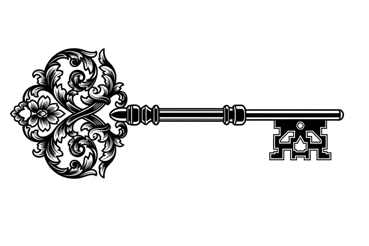 Ornamental Vintage Key SVG Bundle, an Illustration by Gaye Art (Photo 31 of 31)