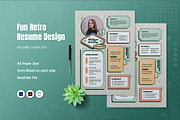 Fun Retro Resume, a Resume Template by Fannan Studio (Thumbnail 1 of 2)