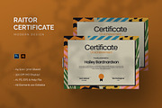 Raitor - Certificate Template, a Print Template by StreaksideStd (Thumbnail 1 of 2)