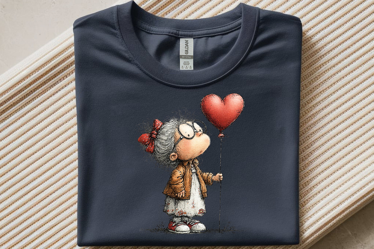 Quirky Elderly Valentine Woman PNG, an Illustration by SinaCreation (Photo 7 of 11)