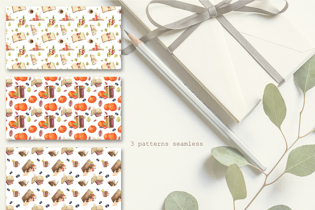 Books. Autumn., an Illustration by Love Watercolor Store (Photo 4 of 5)