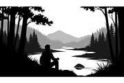 Nature Landscape Silhouette Vector B, an Illustration by Designer_Momina (Thumbnail 50 of 51)