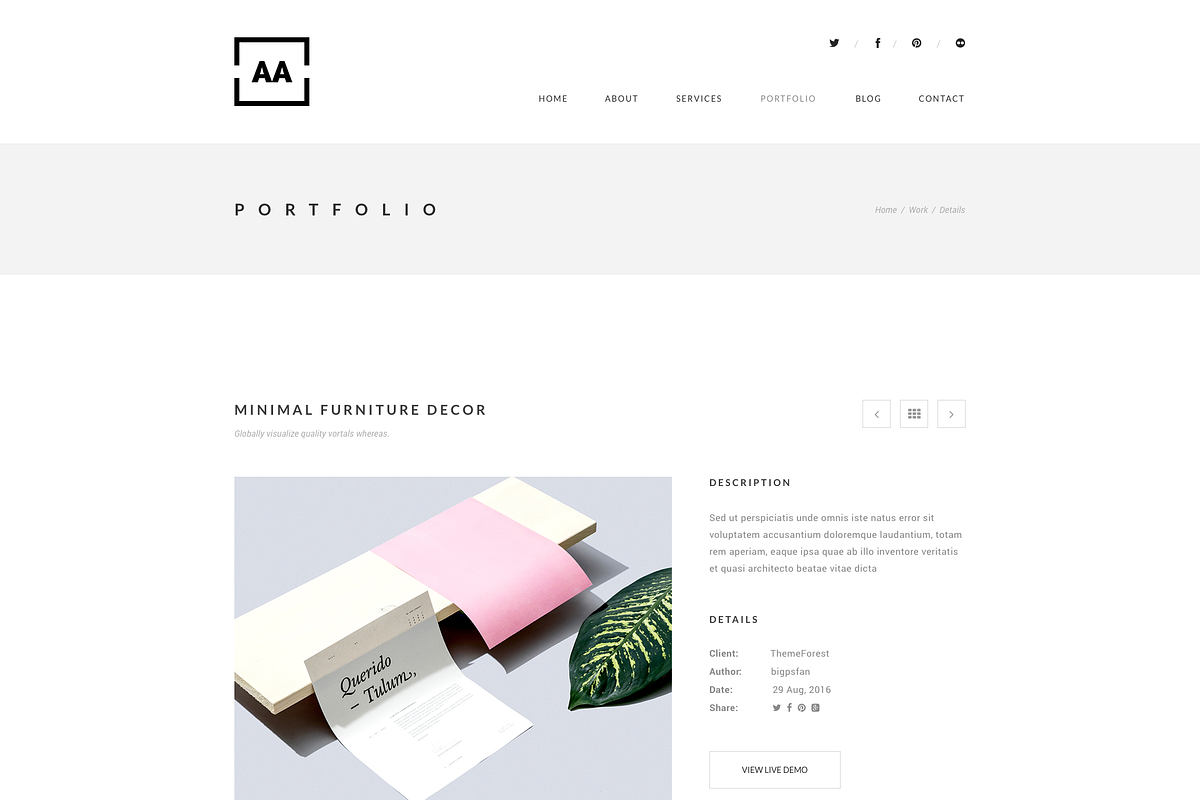AA - Minimal Sketch Template, a Websites & App Template by bigpsfan's SHOP (Photo 6 of 9)