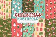Christmas Santa Village Pattern, a Pattern Graphic by CreativeChristiana (Thumbnail 1 of 9)