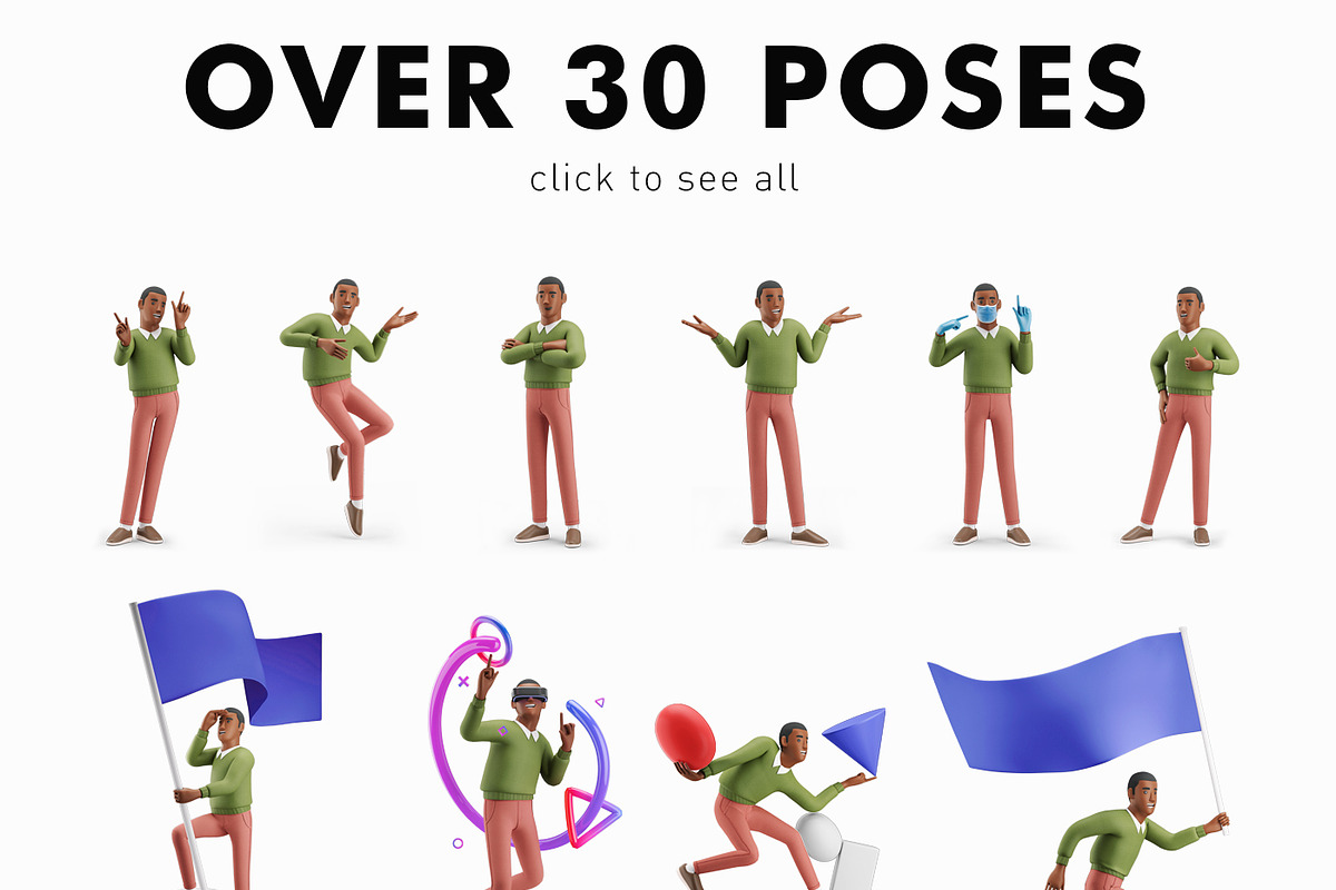 THIS IS LUCAS | 3d character set, a Technology Illustration by As Good As Possible (Photo 6 of 8)