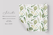 Green Vegetables seamless pattern, a Pattern Graphic by SirenaArt (Thumbnail 2 of 11)