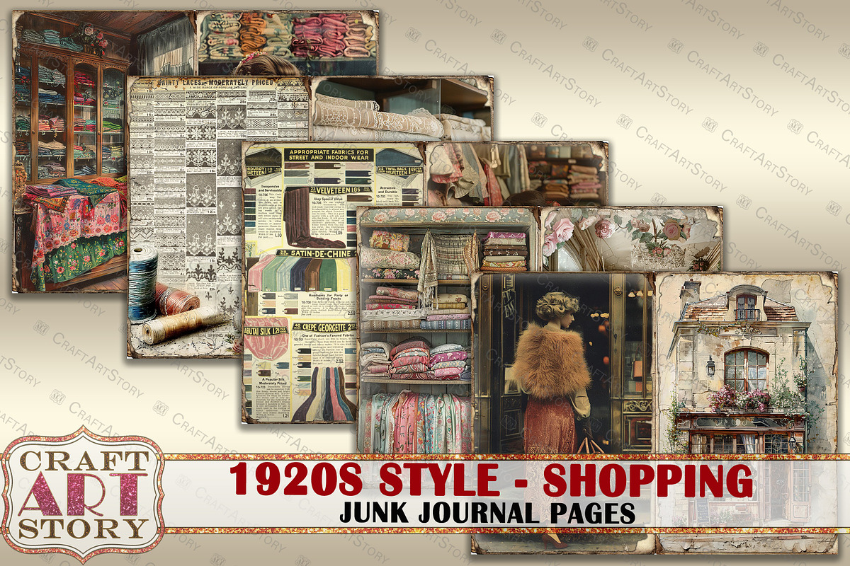 Fashion 1920s style sewing shopping, a Person Illustration by CraftArtStory (Photo 2 of 6)