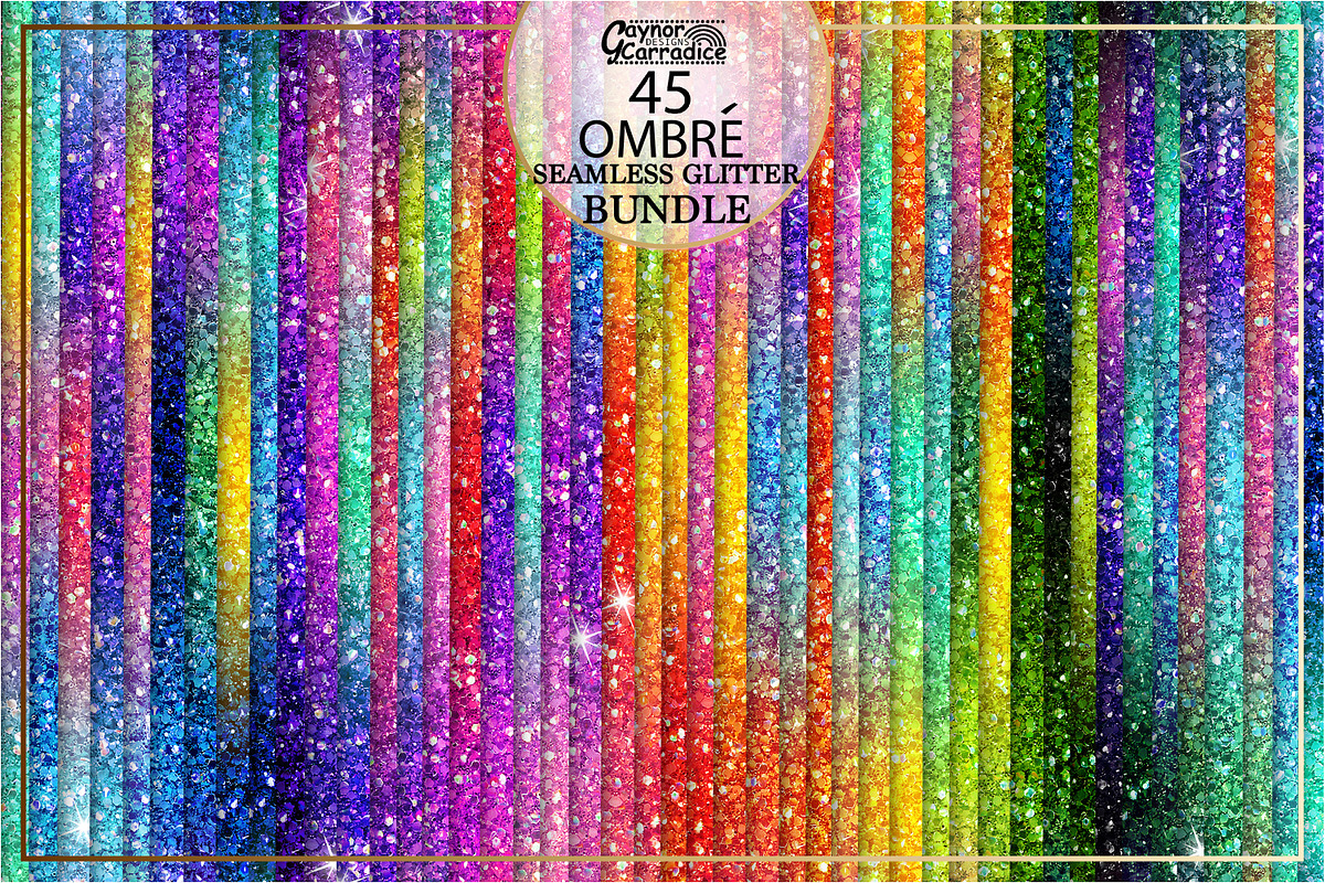Ombre Seamless Glitter Bundle, a Texture Graphic by Gaynor Carradice Designs (Photo 1 of 6)