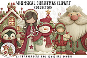 Whimsical Christmas Clipart, an Illustration by OK Design (Thumbnail 1 of 6)
