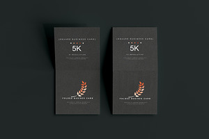 Folded Square Business Card Mockups