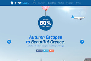 Star Travel - Online Booking 24 PSD