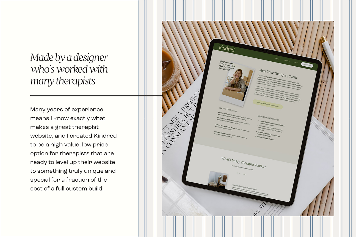 Kindred Squarespace Therapist Template preview 5